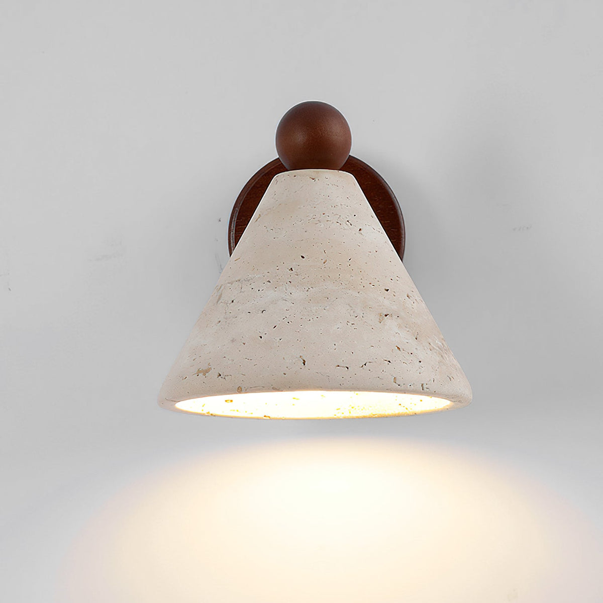 Basil travertin wandlamp