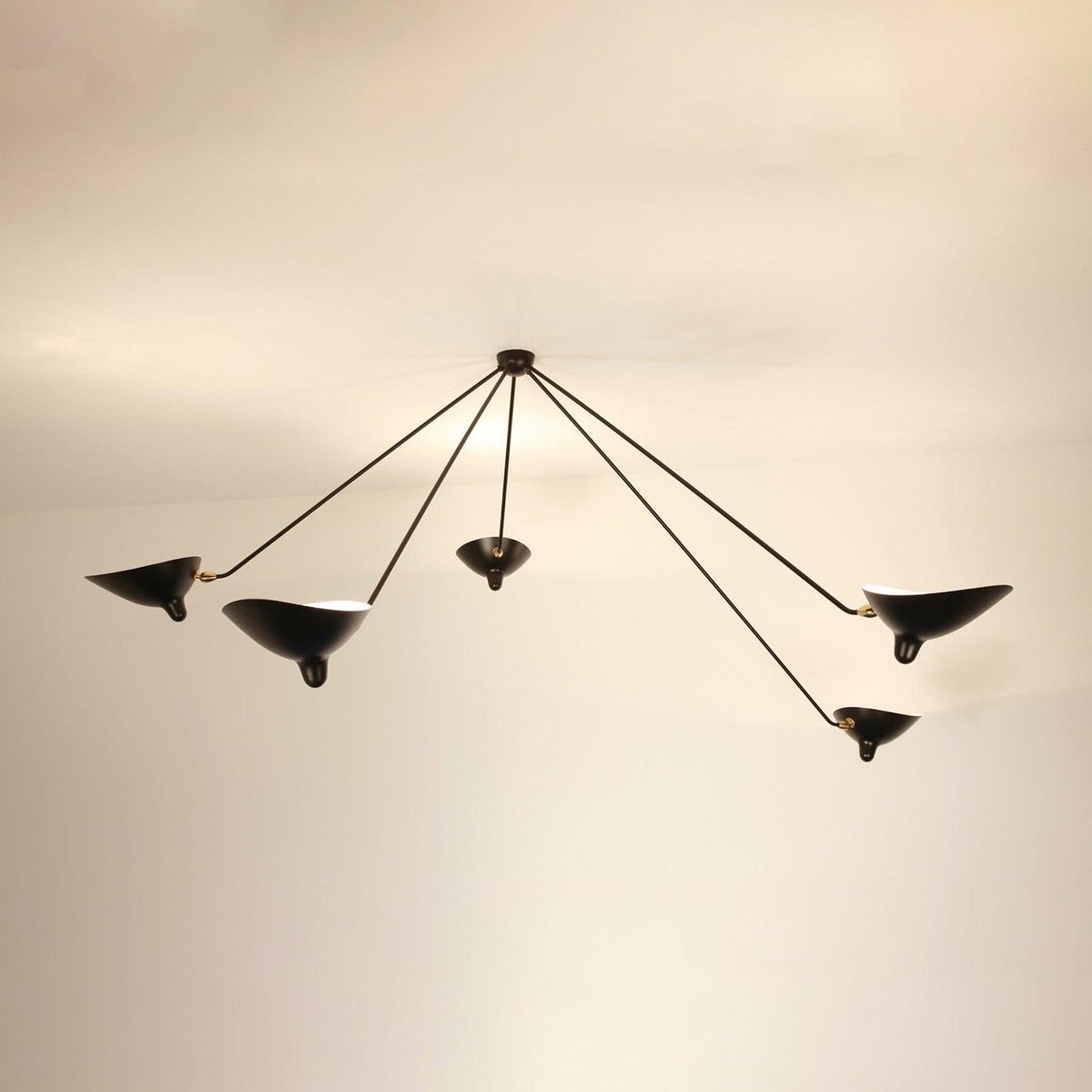 Elaoraine plafondlamp driearm zwart sculpturaal