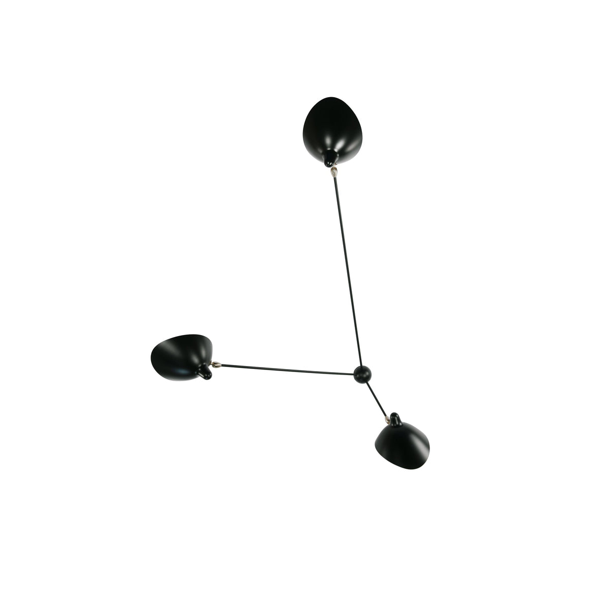 Elaoraine plafondlamp driearm zwart sculpturaal