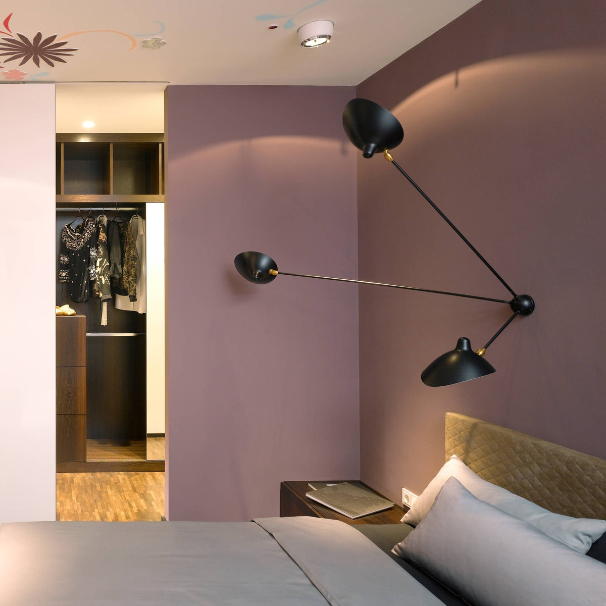 Elaoraine plafondlamp driearm zwart sculpturaal