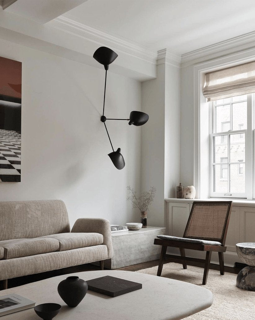Elaoraine plafondlamp driearm zwart sculpturaal