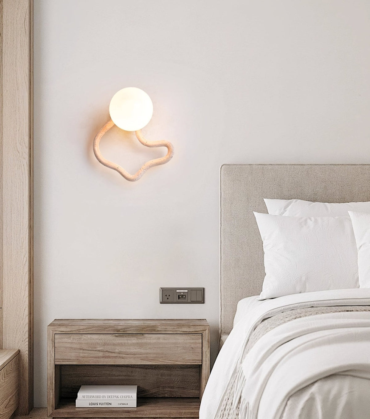 Cindor travertin wandlamp