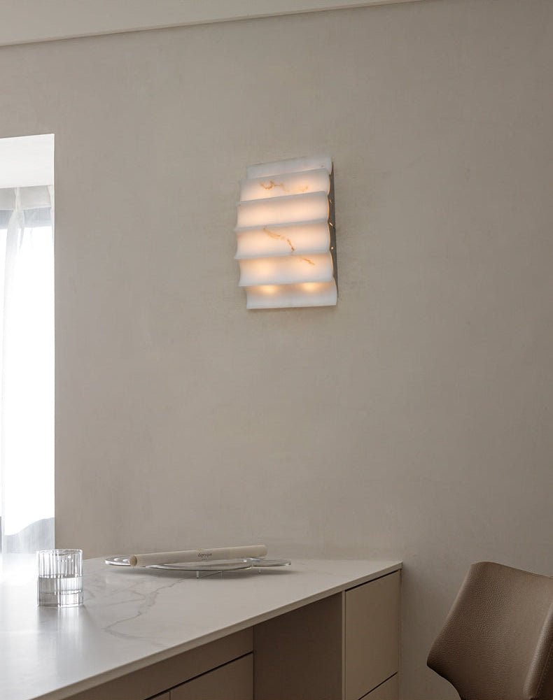 Dolax gelaagde albasten wandlamp