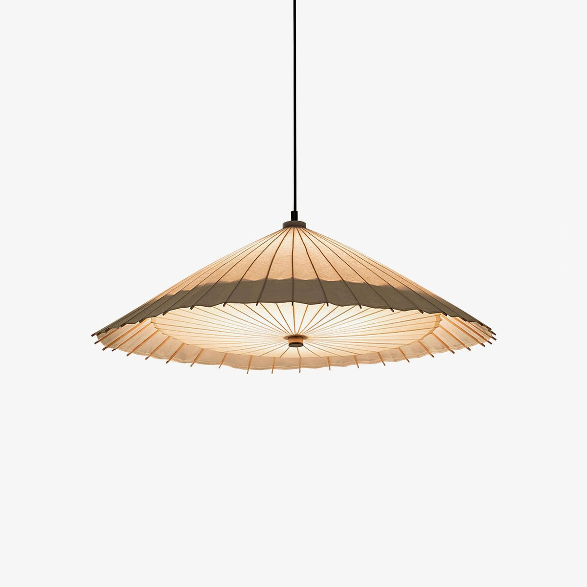 Nirixel hanglamp papierparasol geplooide eetkamer