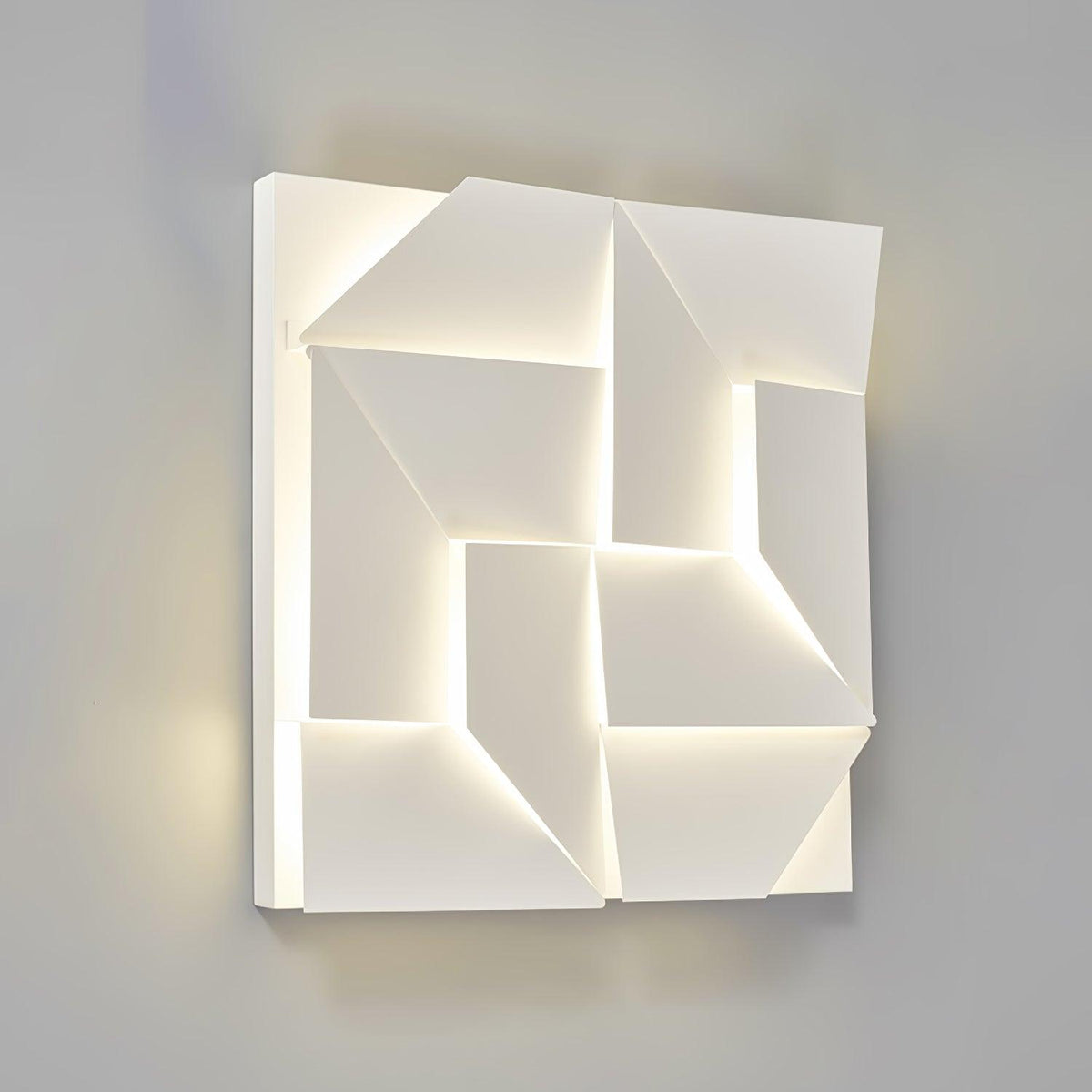 Wandlamp 3D Geometrische panelen gelaagde lichtkunst Afstandsbediening dimmen Modern