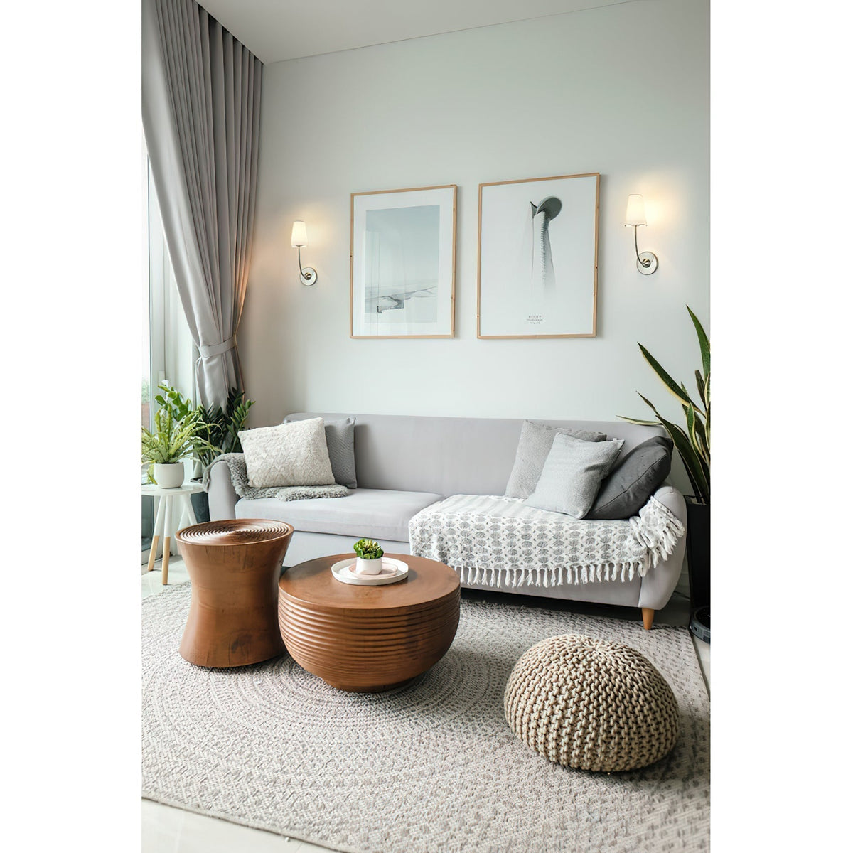 Miriviella wandlamp met stoffen kap
