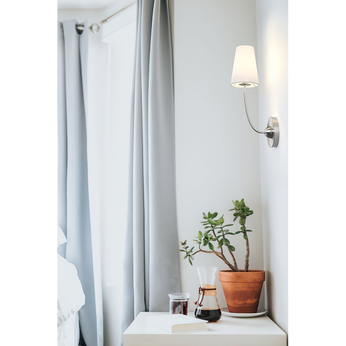 Miriviella wandlamp met stoffen kap
