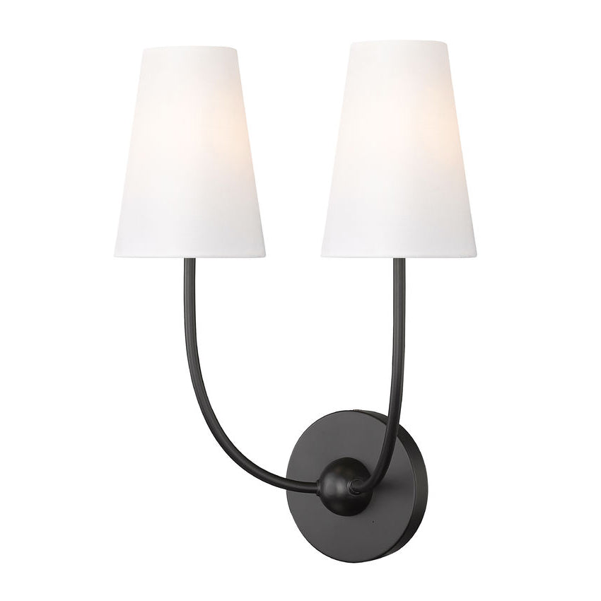 Miriviella wandlamp met stoffen kap