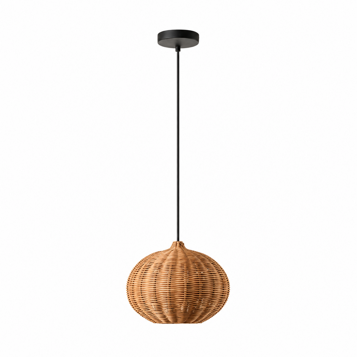 Marleigh hanglamp van geweven rotan