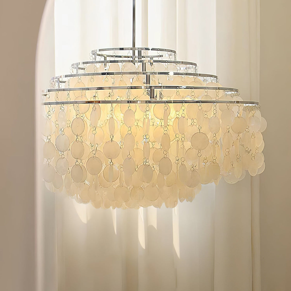 Rivena hanglamp Ronde Schelp Ring