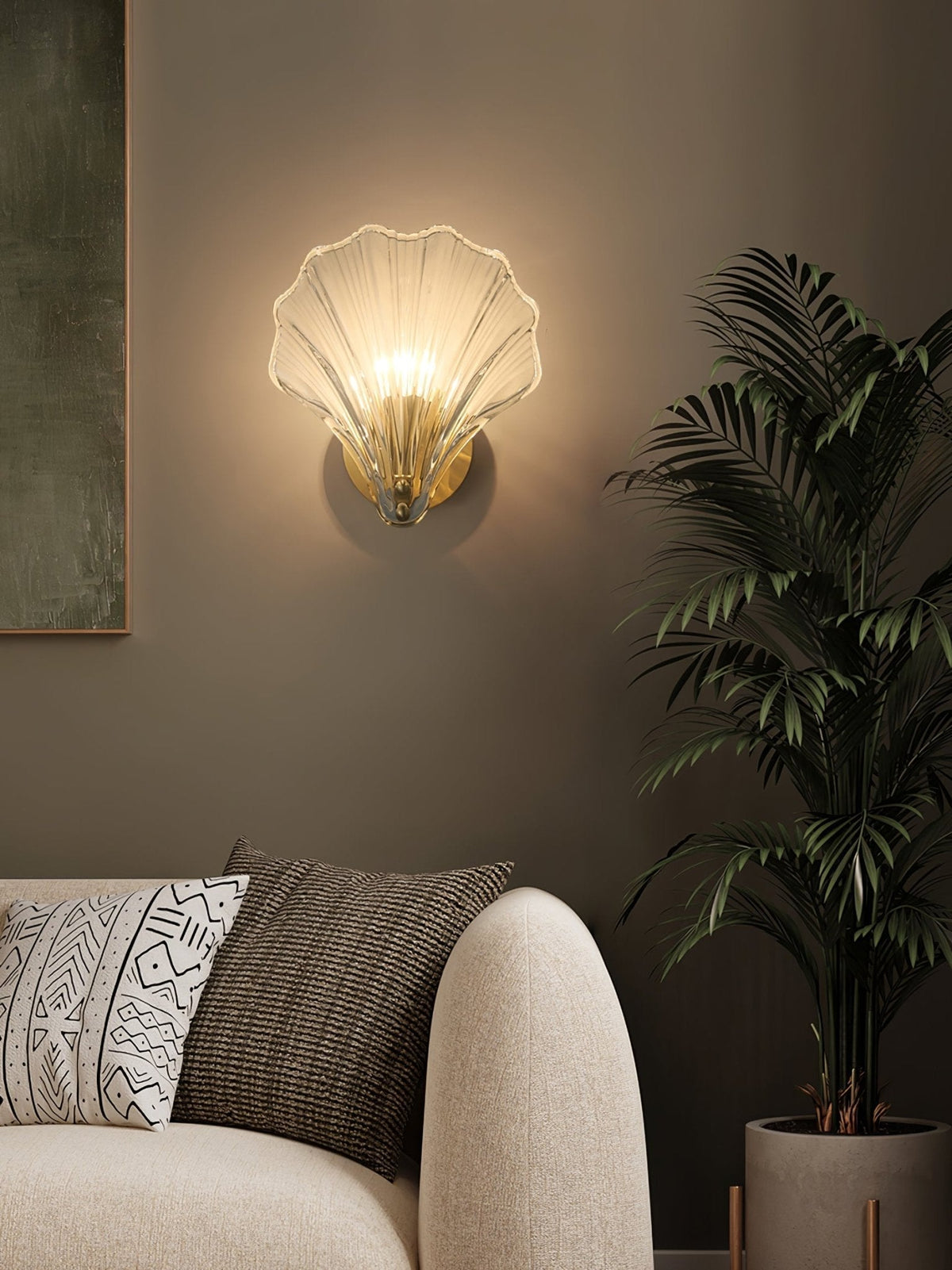 Neo Premium elegantie wandlamp van messing met glazen kap