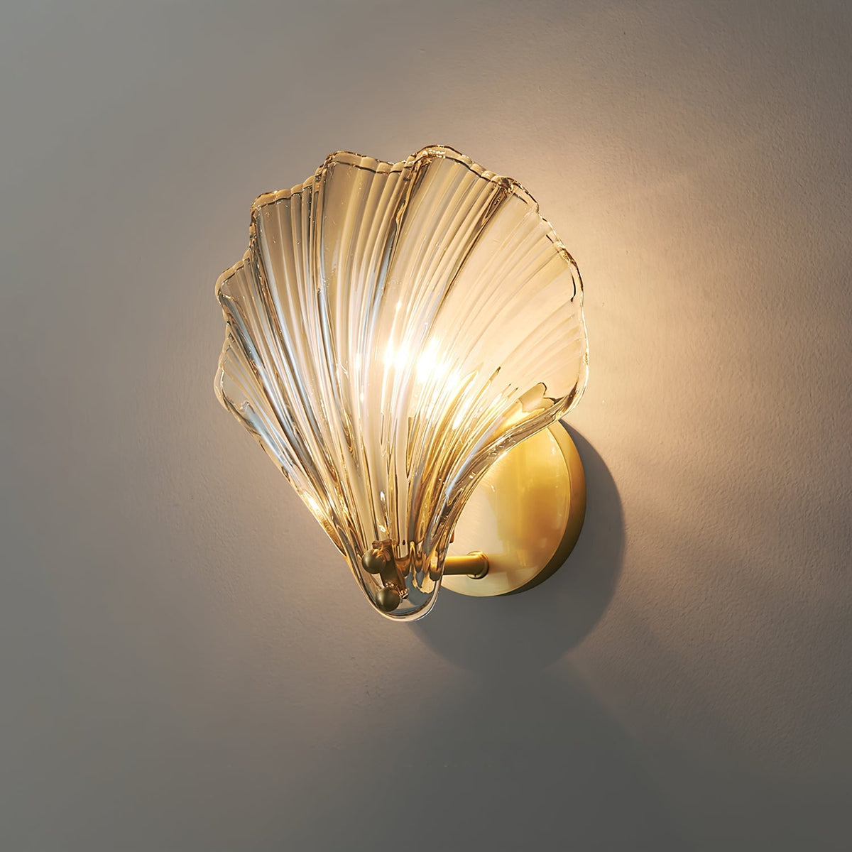 Neo Premium elegantie wandlamp van messing met glazen kap