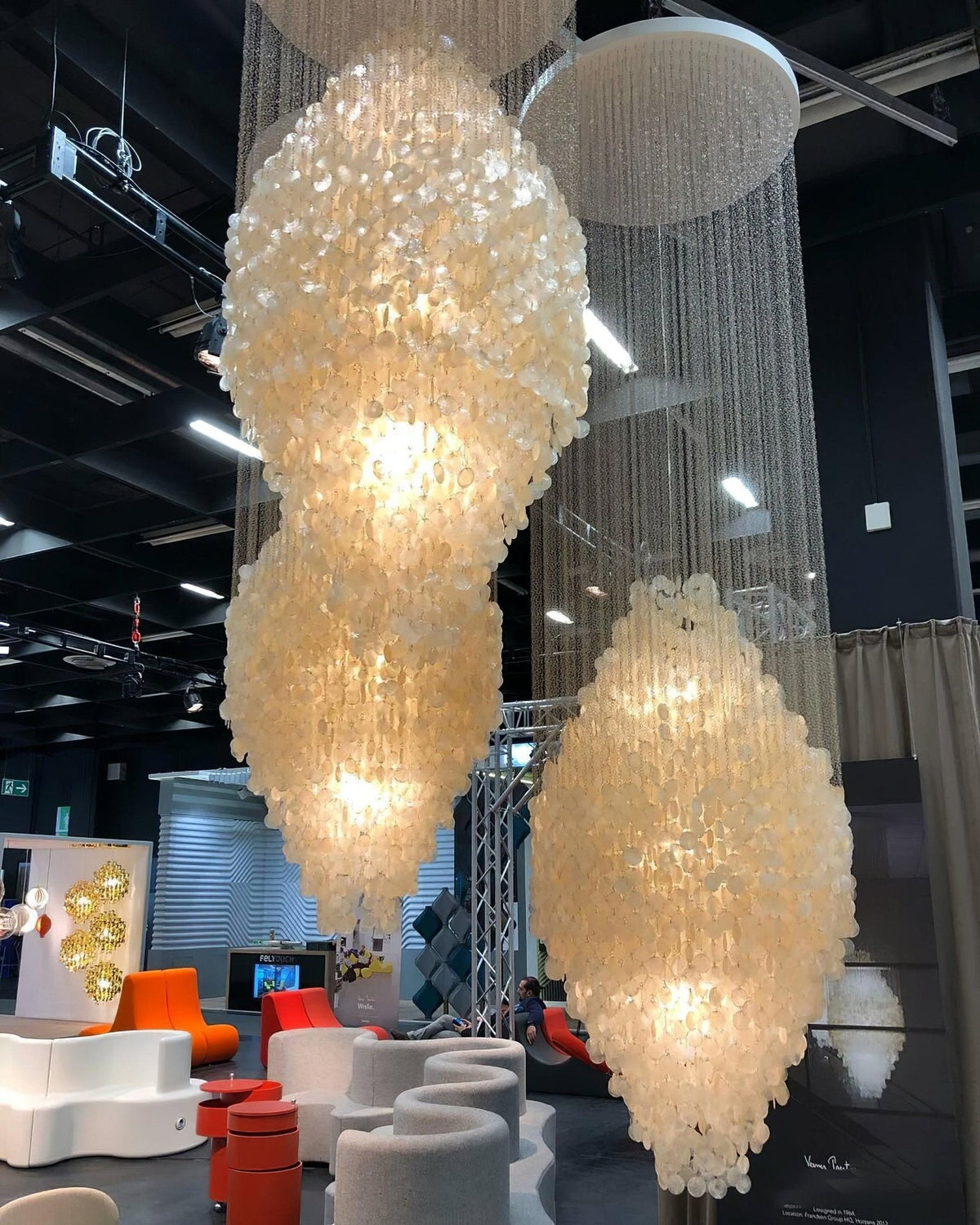Neloza Coastal Shell Waterfall hanglamp