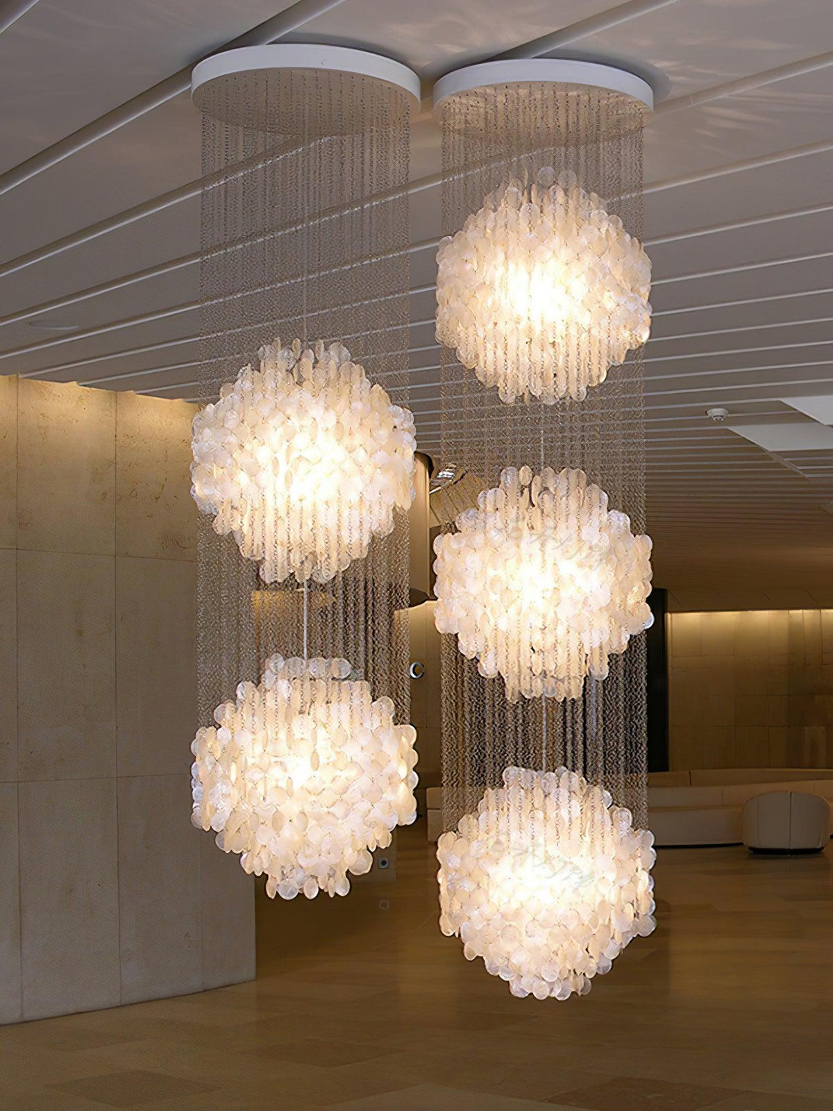 Neloza Coastal Shell Waterfall hanglamp