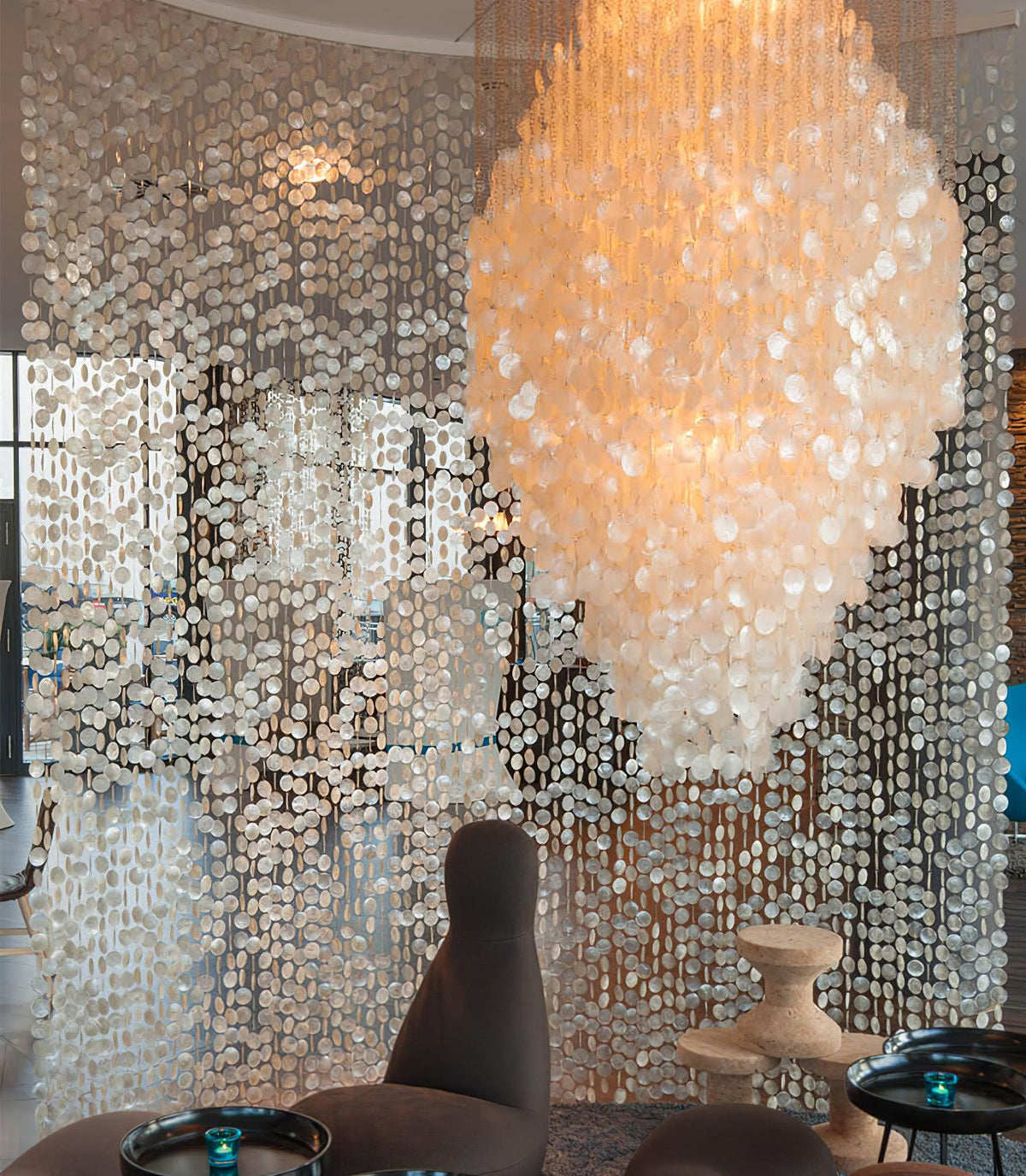 Neloza Coastal Shell Waterfall hanglamp