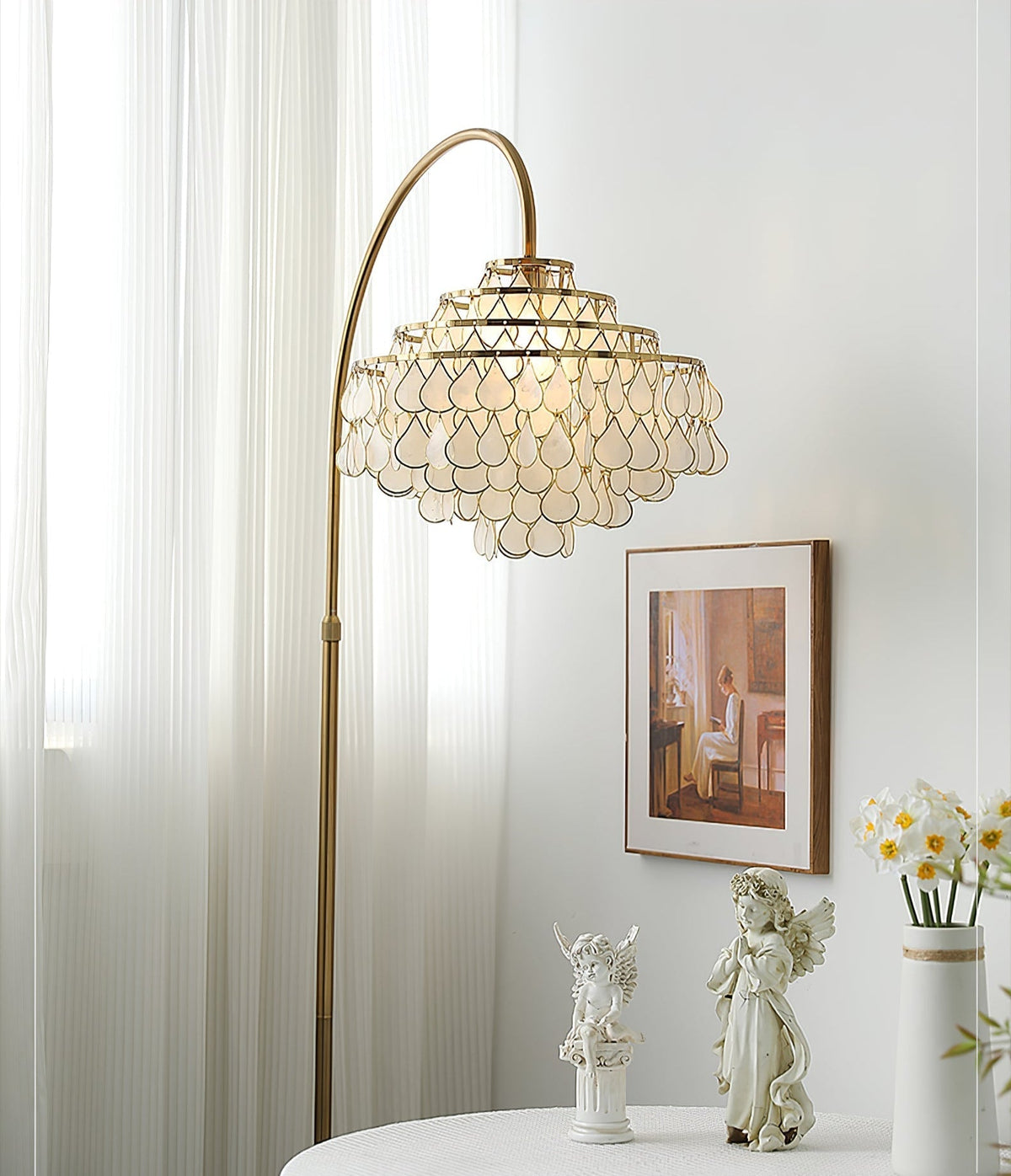 Emily vloerlamp in goudkleurige afwerking