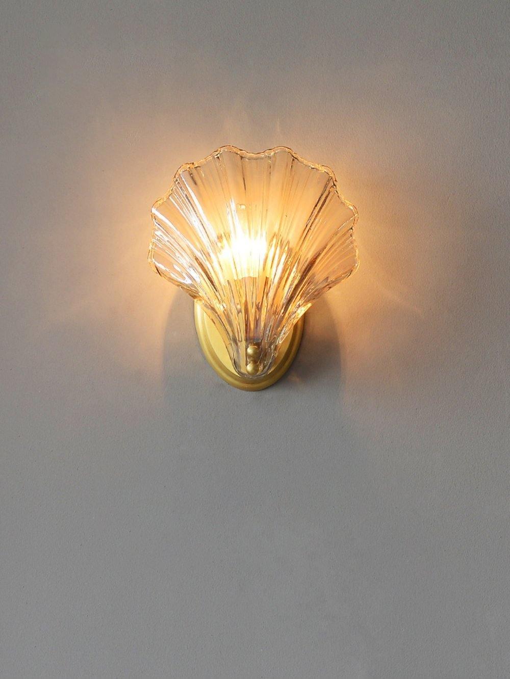 Neo Premium elegantie wandlamp van messing met glazen kap