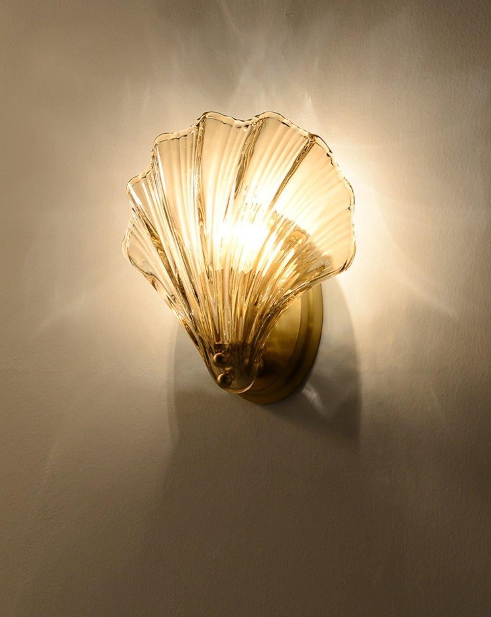 Neo Premium elegantie wandlamp van messing met glazen kap