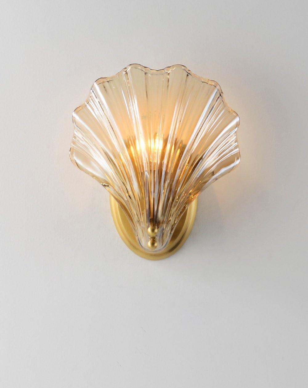 Neo Premium elegantie wandlamp van messing met glazen kap