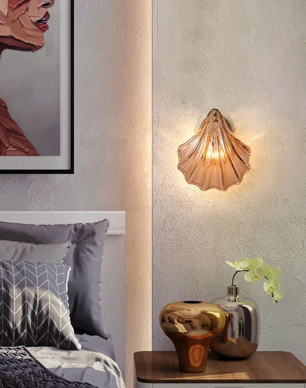 Neo Premium elegantie wandlamp van messing met glazen kap