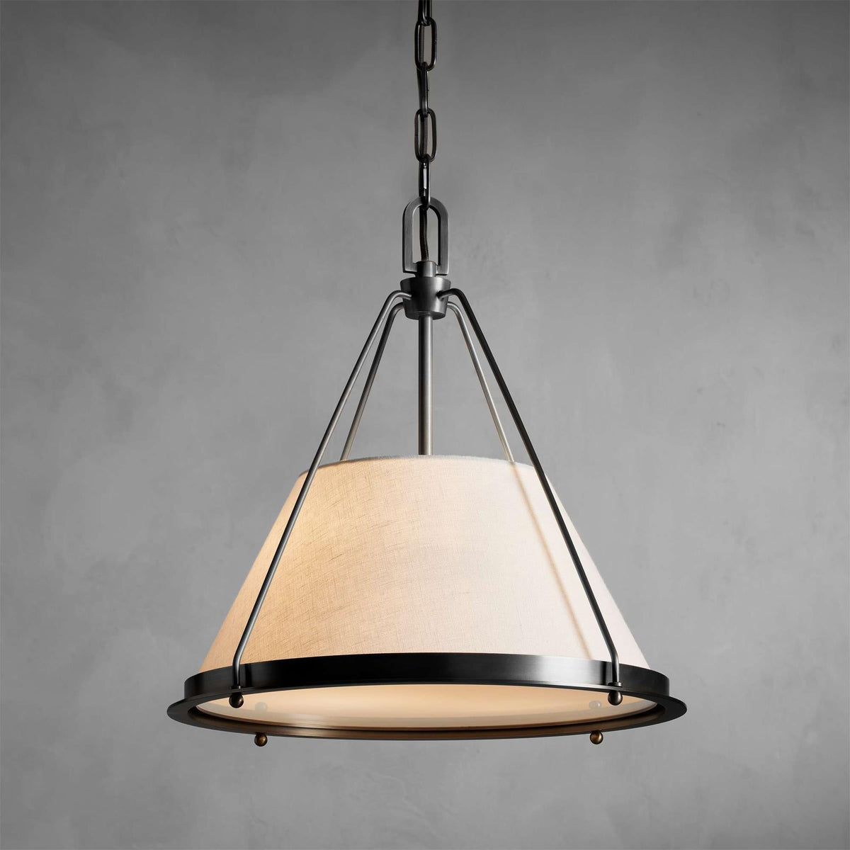Fioeraine hanglamp met stoffen kap