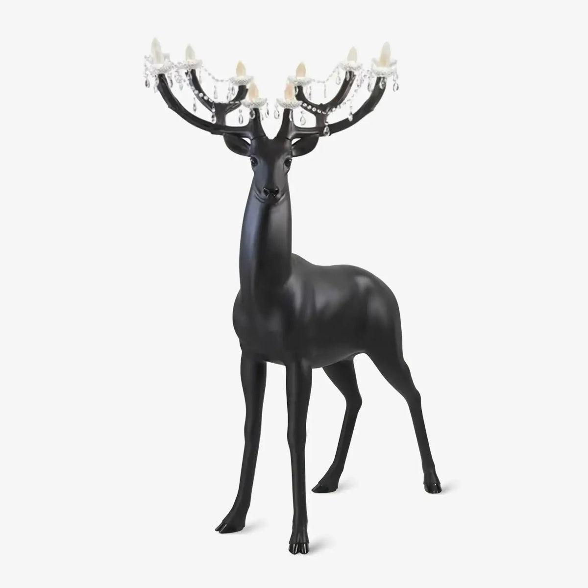 Veluaine vloerlamp hertfiguur speels artistiek