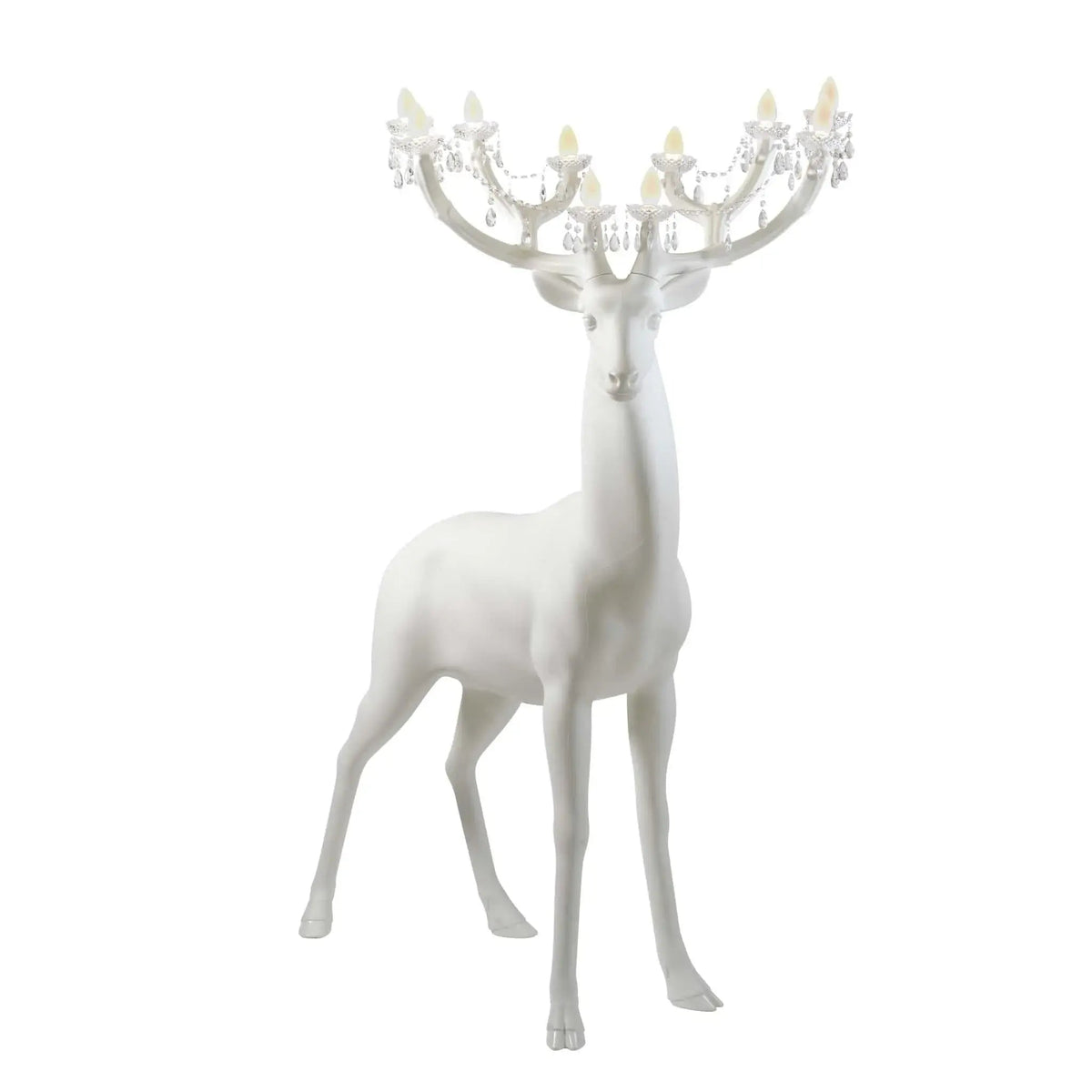 Veluaine vloerlamp hertfiguur speels artistiek