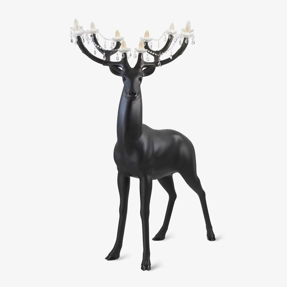 Veluaine vloerlamp hertfiguur speels artistiek