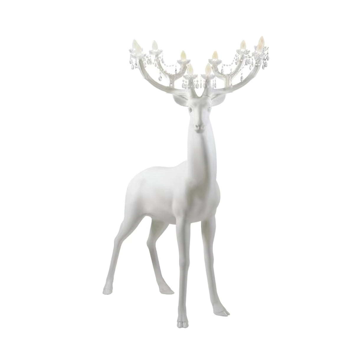 Veluaine vloerlamp hertfiguur speels artistiek