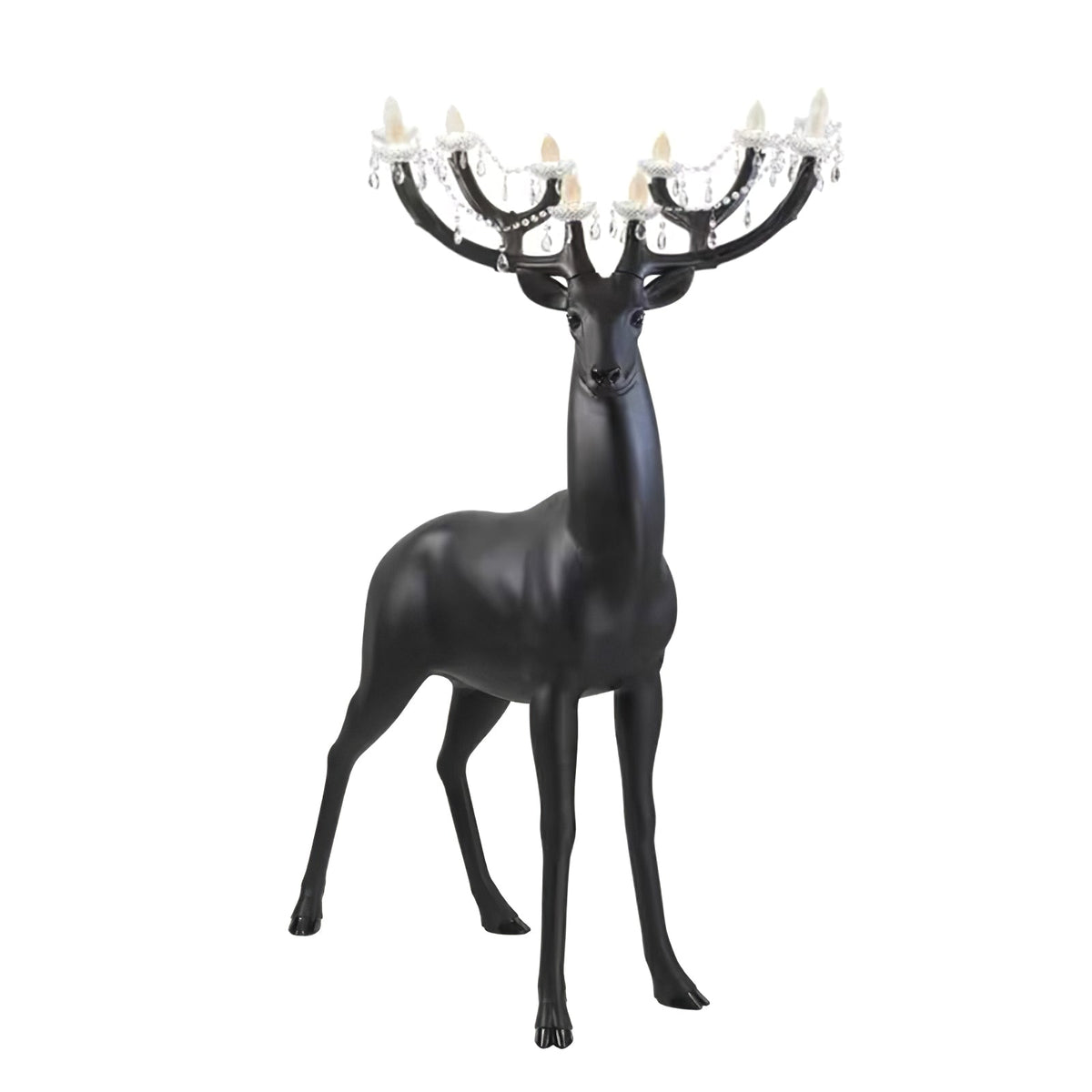 Veluaine vloerlamp hertfiguur speels artistiek