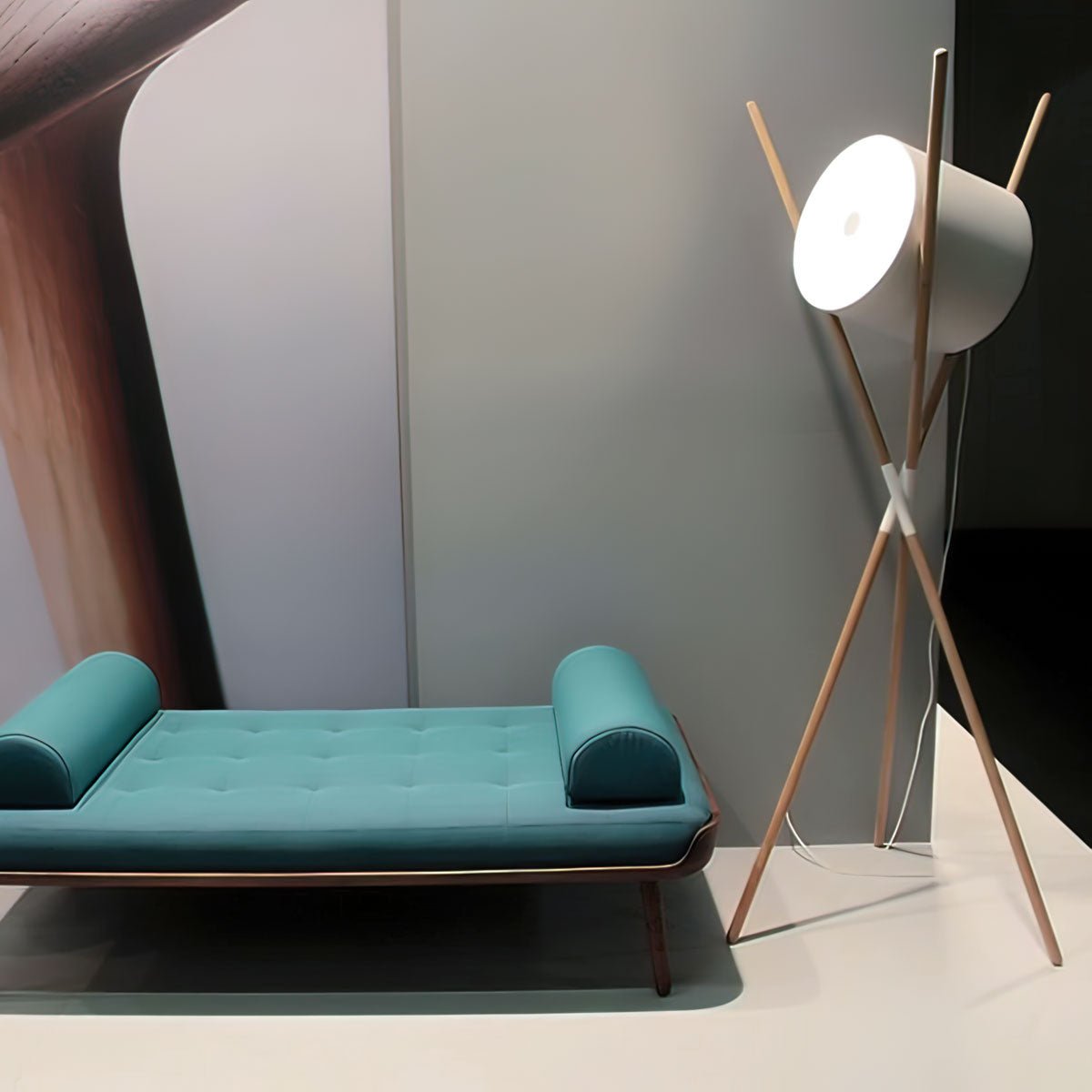 Syloena moderne houten vloerlamp