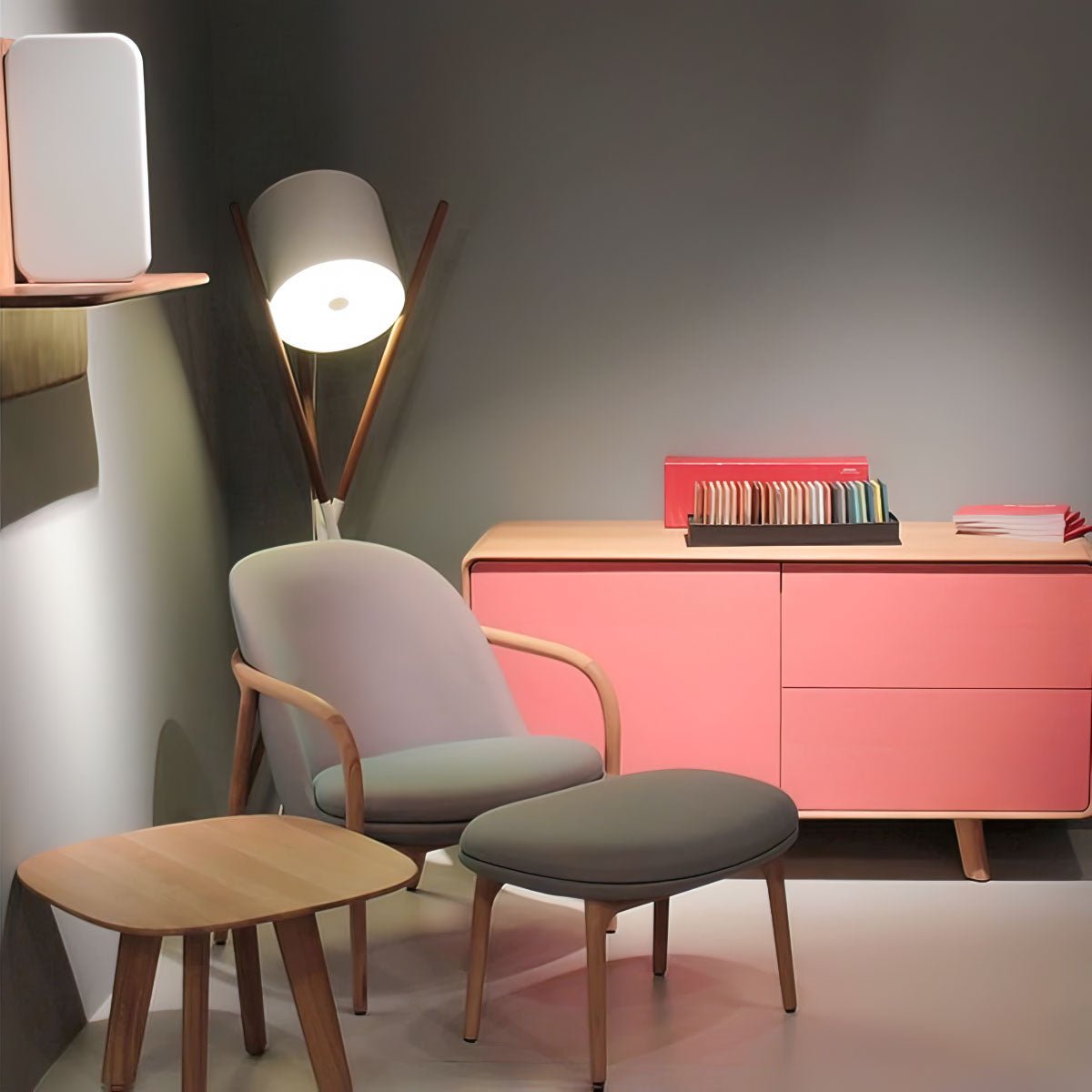 Syloena moderne houten vloerlamp