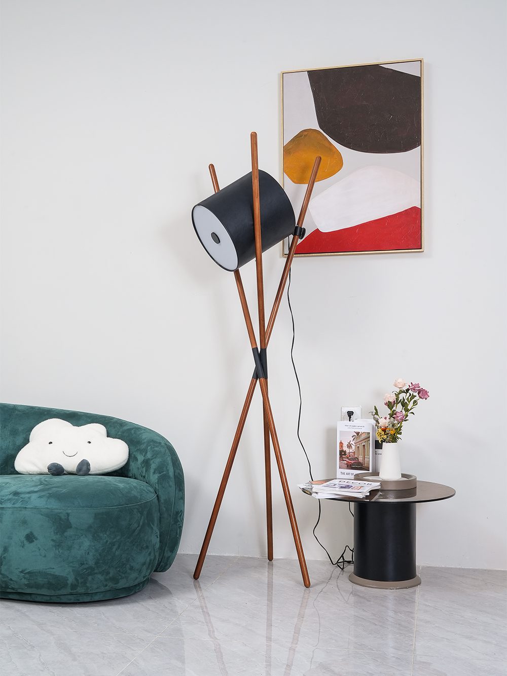 Syloena moderne houten vloerlamp