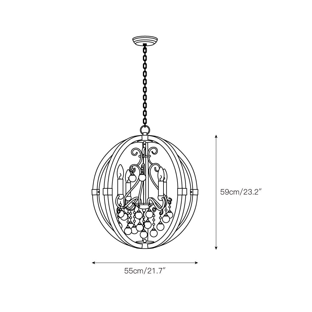 Aldalette houten hanglamp