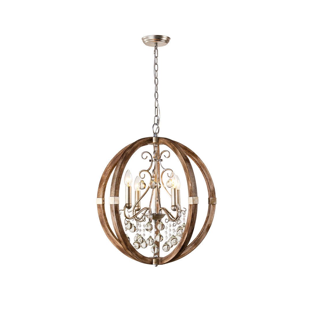 Aldalette houten hanglamp