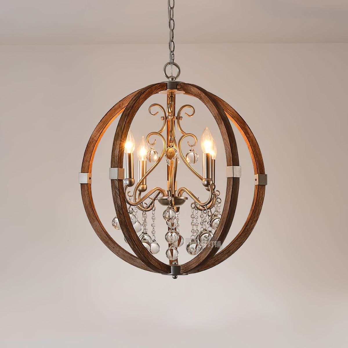 Aldalette houten hanglamp