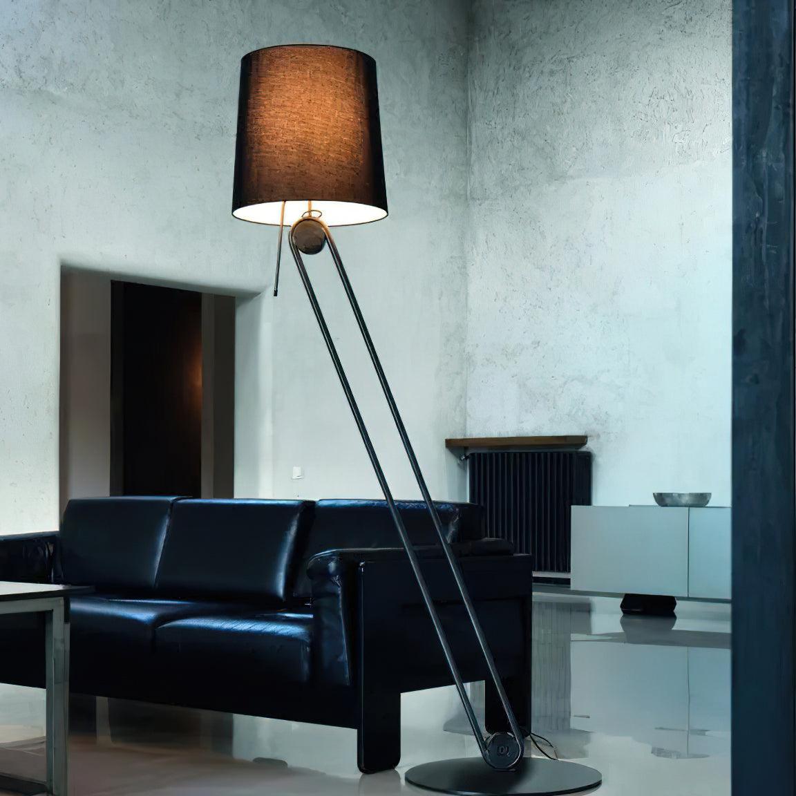 Zarina Minimalistische vloerlamp met stoffen kap