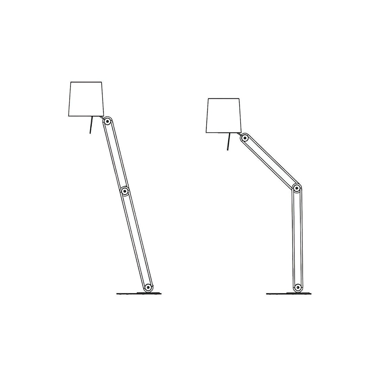 Zarina Minimalistische vloerlamp met stoffen kap
