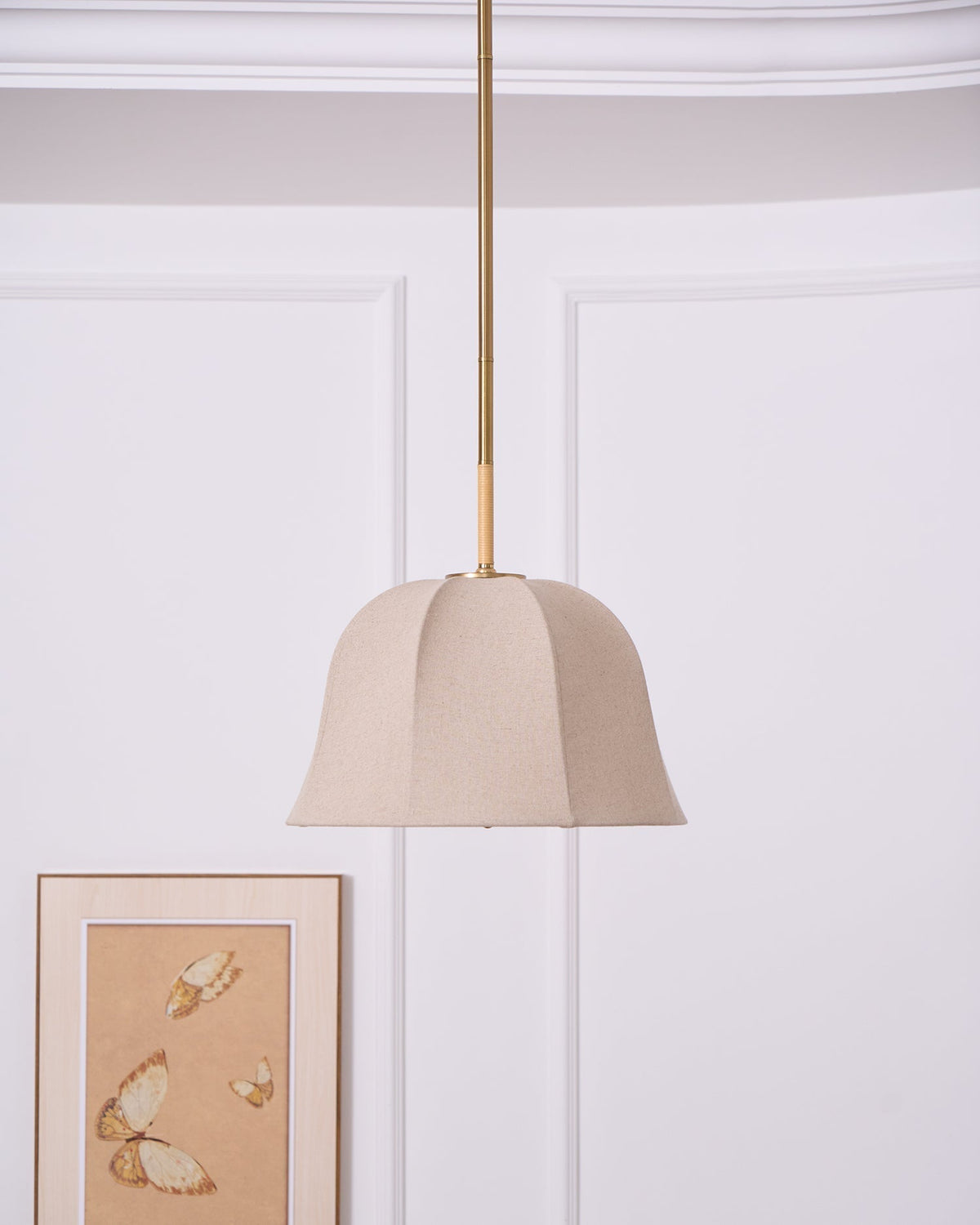 Fioalielle Vintage hanglamp van Linnen in Beige