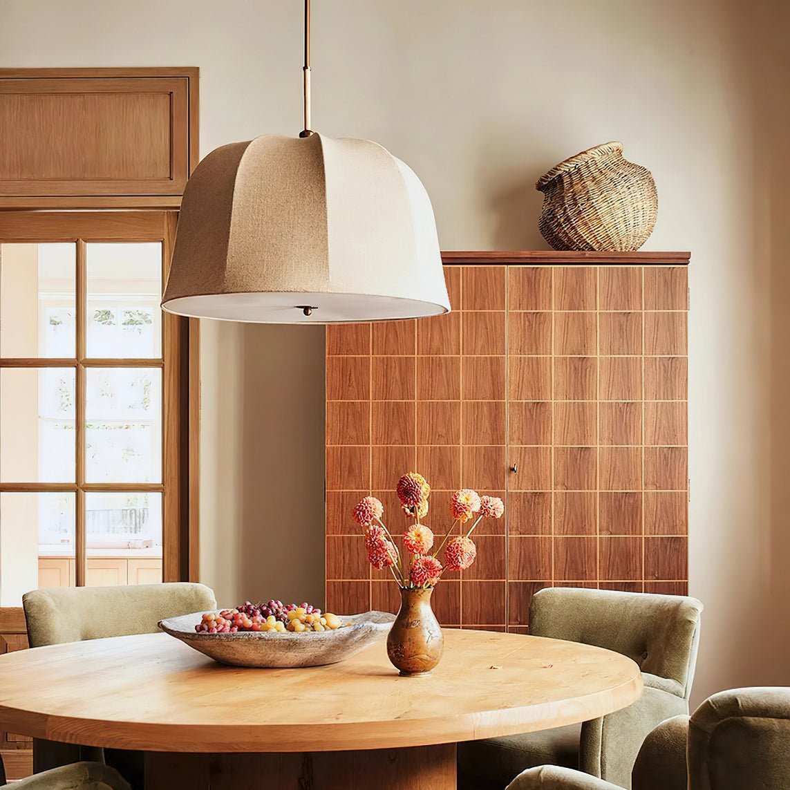 Fioalielle Vintage hanglamp van Linnen in Beige