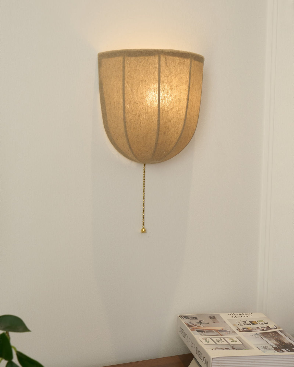Griswold wandlamp met linnen stof
