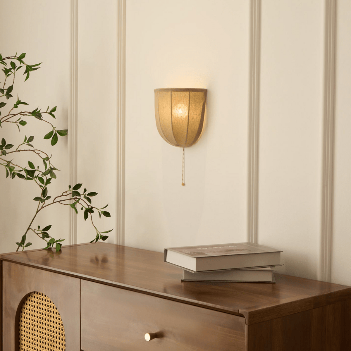 Griswold wandlamp met linnen stof