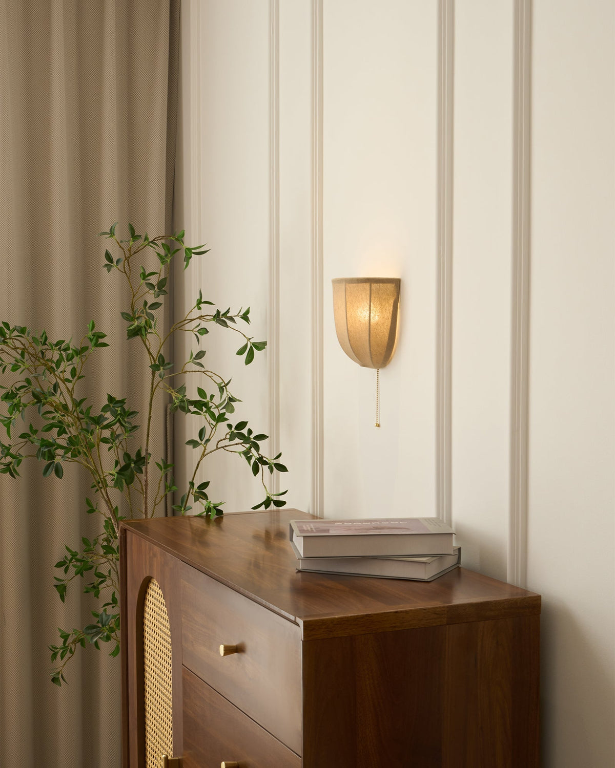 Griswold wandlamp met linnen stof
