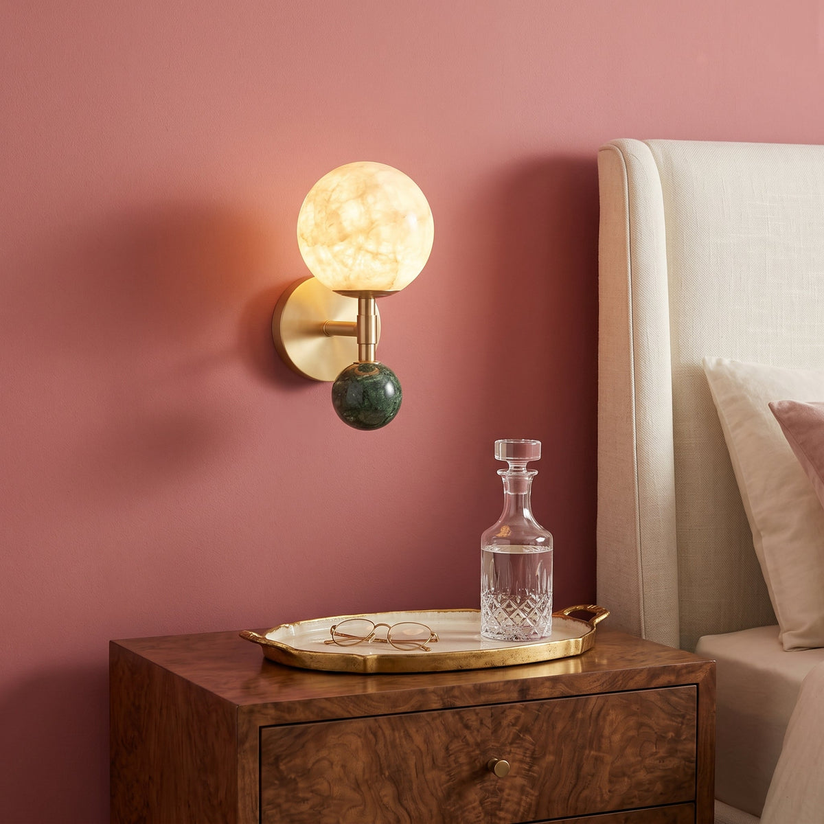 Tarrowcombe albast wandlamp