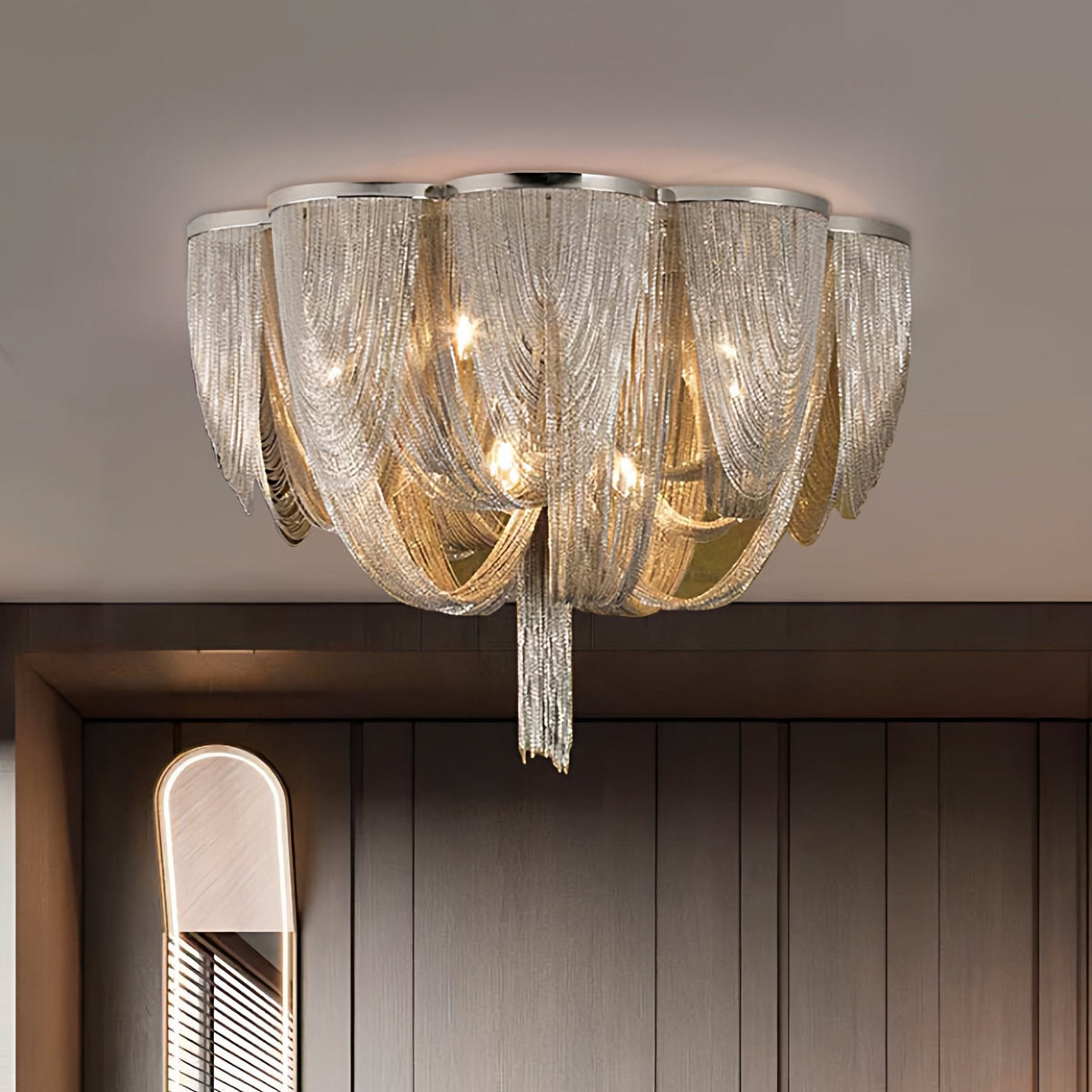 Selenelle plafondlamp met ketting en tassel