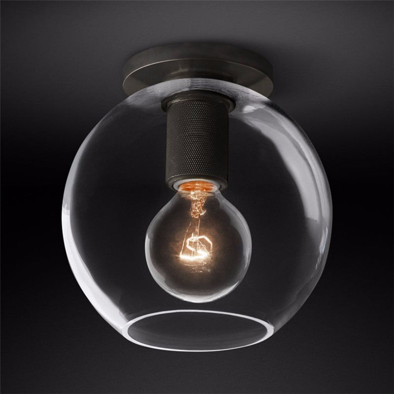 Elthyn plafondlamp conische kap glas messing minimalistisch industrieel