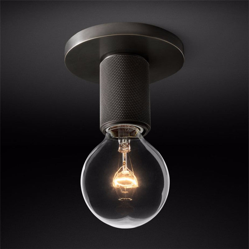 Elthyn plafondlamp conische kap glas messing minimalistisch industrieel