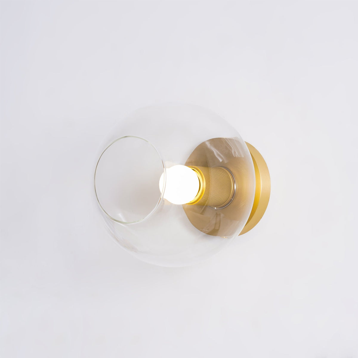 Elthyn plafondlamp conische kap glas messing minimalistisch industrieel