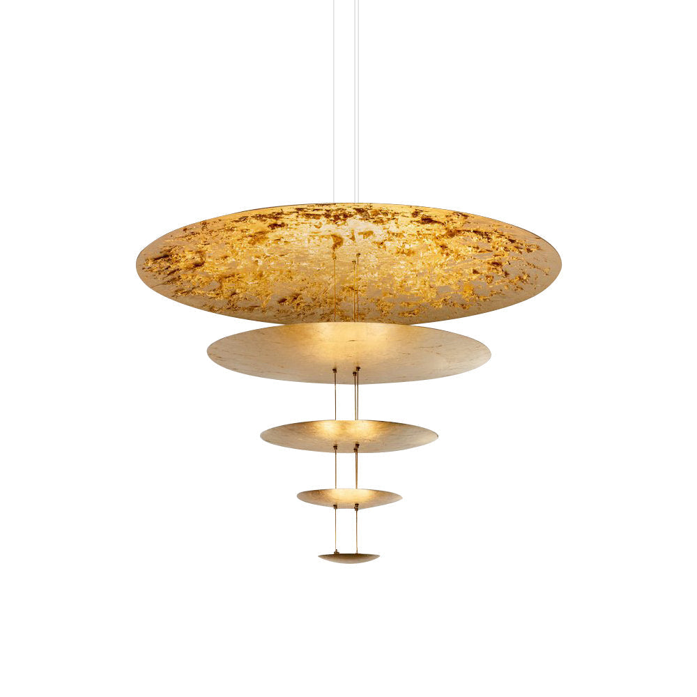 Phelion gelaagde hanglamp van goudfolie