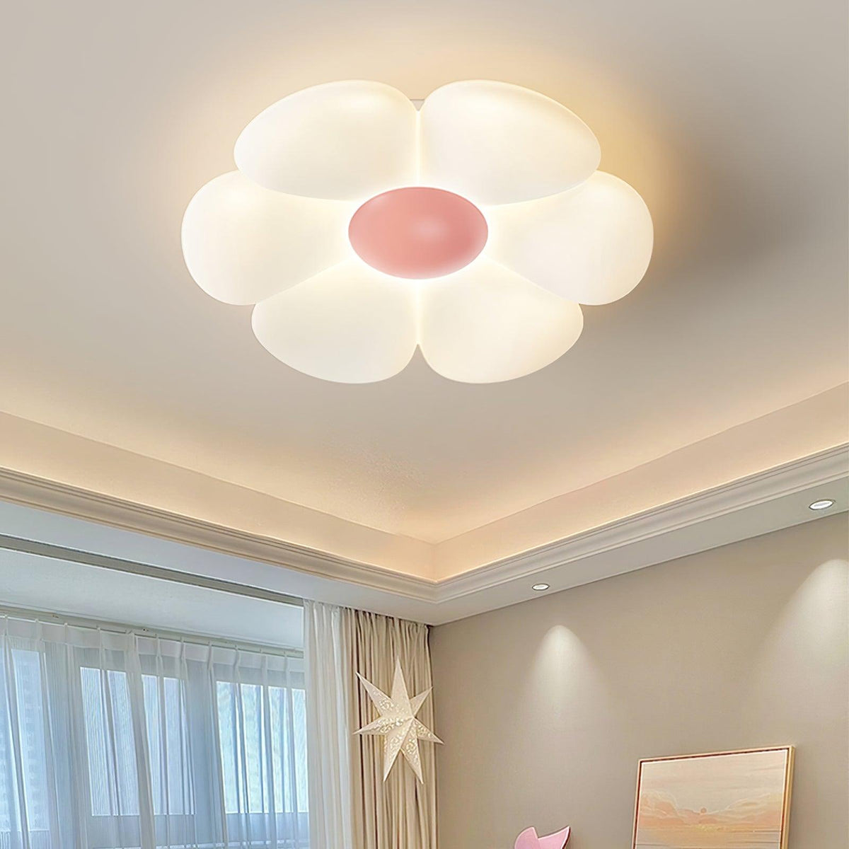 Liorinella plafondlamp Six-Leaf Flower voor kinderkamer